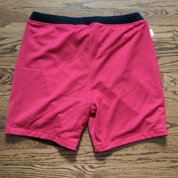 Champion Mesh Reversible Shorts Black Red Men's Large - Picture 7 of 9